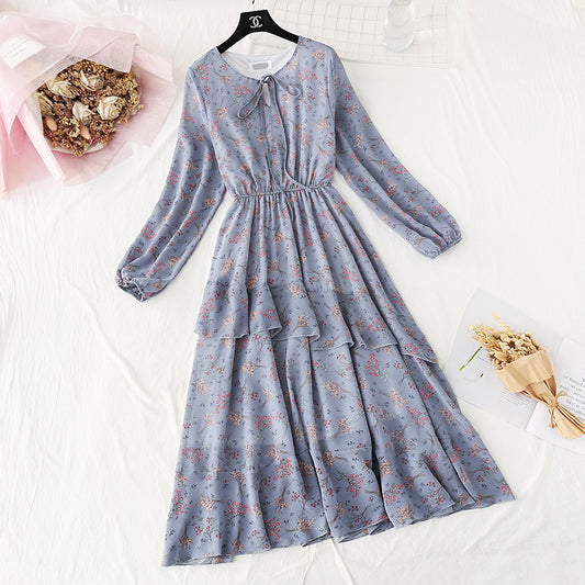 Long skirt with irregular ruffle and bottom  2299