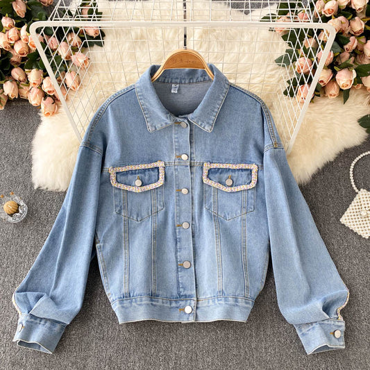 Jeansjacke Lose Damenjacke Fashion Top 1544