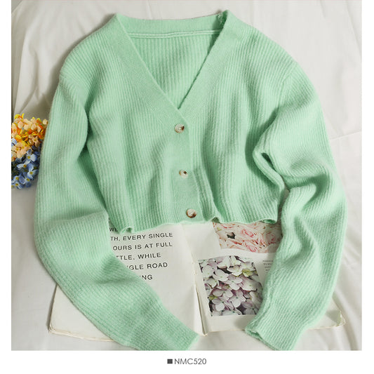 Pullover Damen Herbstkleidung klein vielseitig V-Ausschnitt 1799