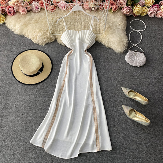 Sexy Satin suspender skirt temperament strapless dress  3286