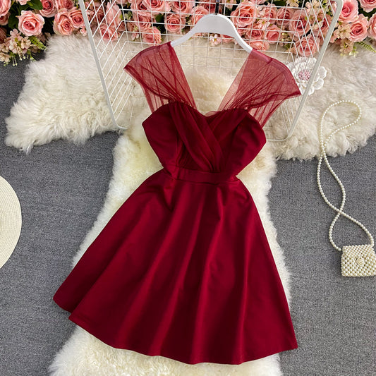 Robe bustier de couleur unie slim 2788