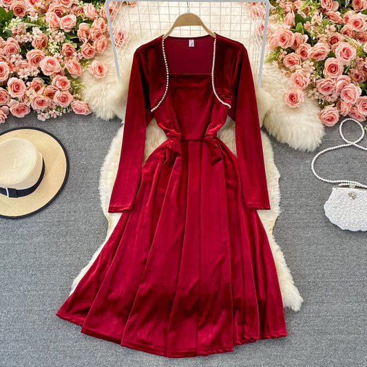 Taille im Hepburn-Stil geschlossen, um dünnes Temperament zu zeigen, großer Swingrock 3237