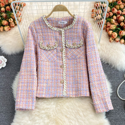 Xiaoxiangfeng celebrity temperament high-end button color top  1635