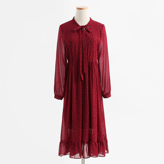 Nouvelle jupe féerique à lacets en mousseline de soie, jupe florale fine, jupe longue tempérament 2336