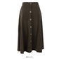 High waist medium length breasted skirt for women  2511