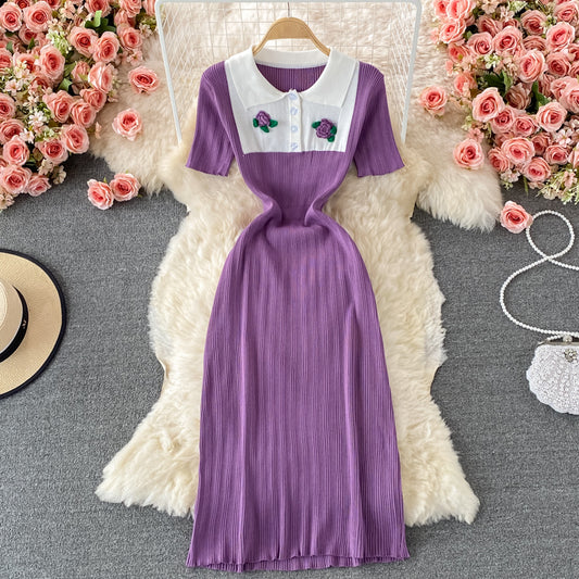 A long skirt with elegant temperament, slim waist and high height  3348