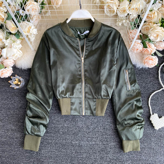 Jacke Koreanische Langarmjacke für Damen Baseballjacke 1496