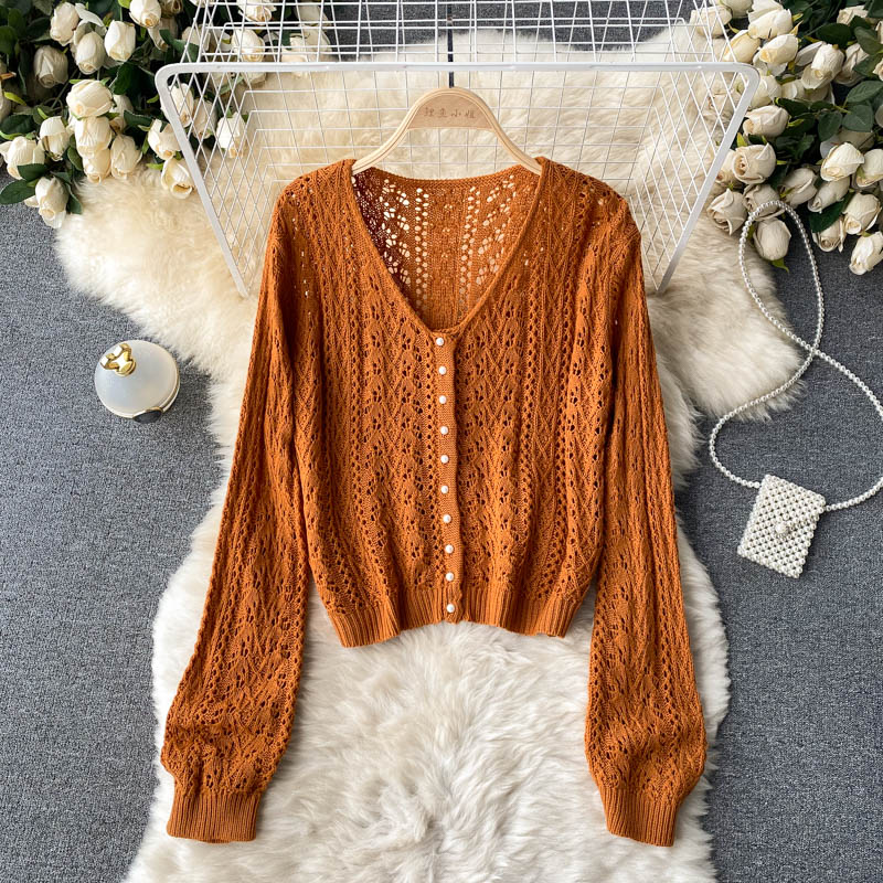 Loose sweater women's knitted cardigan coat  1603