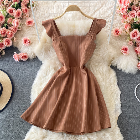 Robe bustier dos nu à rayures 2790