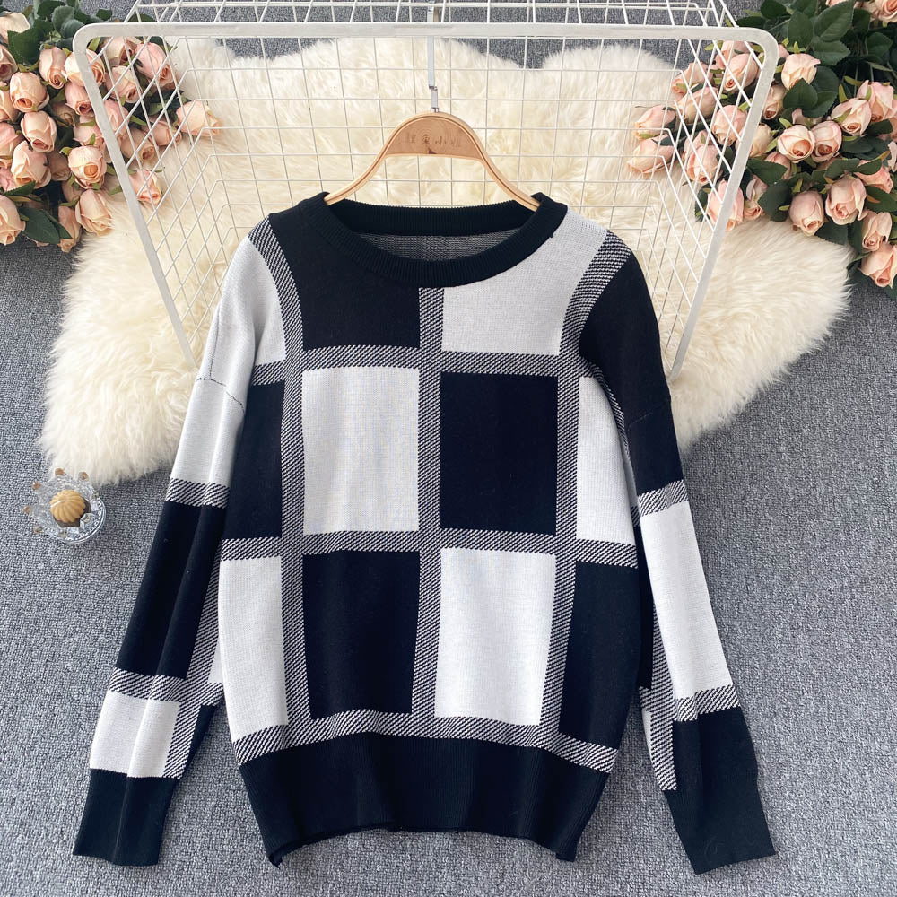 Lazy Pullover Sweater female design sense minority  1619