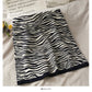 Korean retro zebra short slim wrap hip skirt  2661