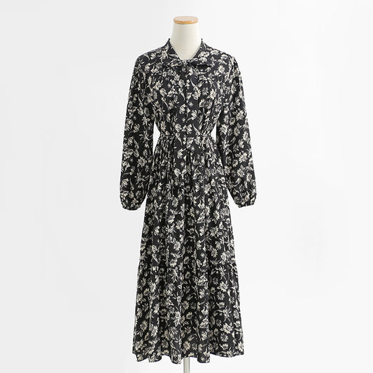 New style elegant lace up long sleeve waistband slim A-line skirt  2431