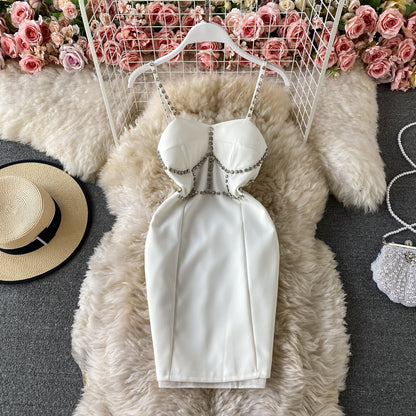 Celebrity temperament slim bodice suspender skirt  2792