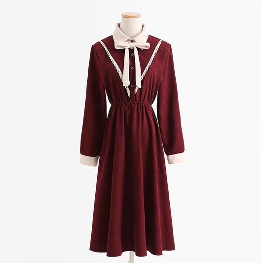 Les nouveaux vêtements d'automne montrent une jupe de fée au tempérament mince 2249