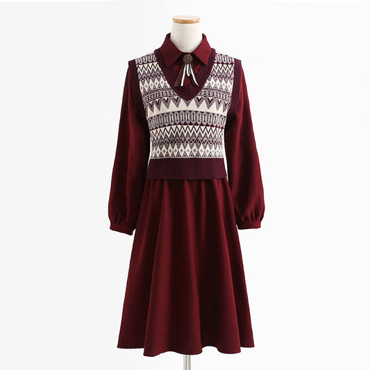 Vest coat corduroy dress  2334