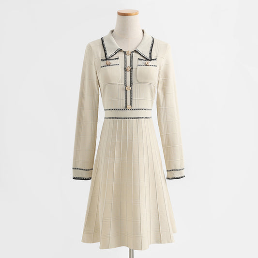 Aging Hepburn style small black skirt French retro literature bottomed long skirt  2230