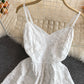 White jacquard suspender dress  2761