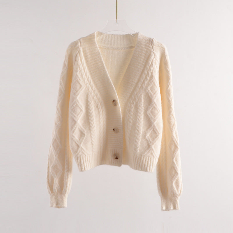 Short knit cardigan, spring and Autumn, new, versatile blouse sweater  1429