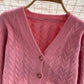 New loose and lazy V-Neck Sweater Coat for women  1621