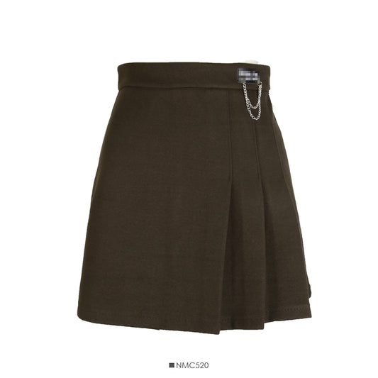 Han Fan retro chain decorative high waist skirt  2627