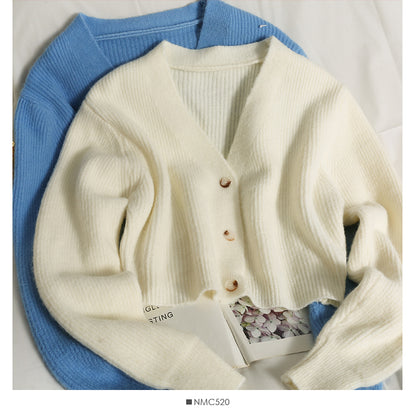 Pullover Damen Herbstkleidung klein vielseitig V-Ausschnitt 1799