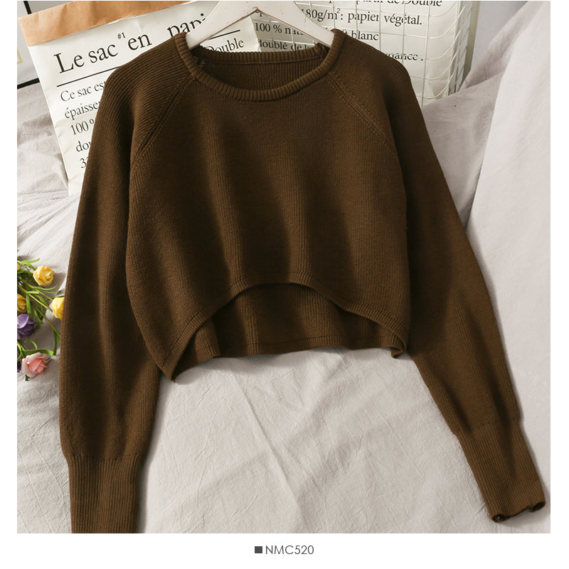 French minority front short back long Pullover Sweater women  1700