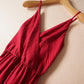 V-neck backless sexy beach skirt suspender dress  3274