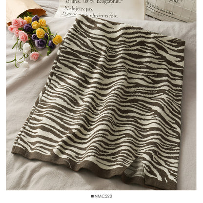 Korean retro zebra short slim wrap hip skirt  2661