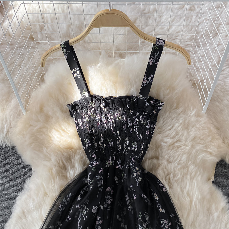 Sanfter Wind erste Liebe gebrochenes Blumen-Strapskleid 3336