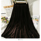 Hong Kong style retro golden velvet high waist slim skirt  2535