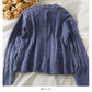 Sweater women's solid color linen knit  1868