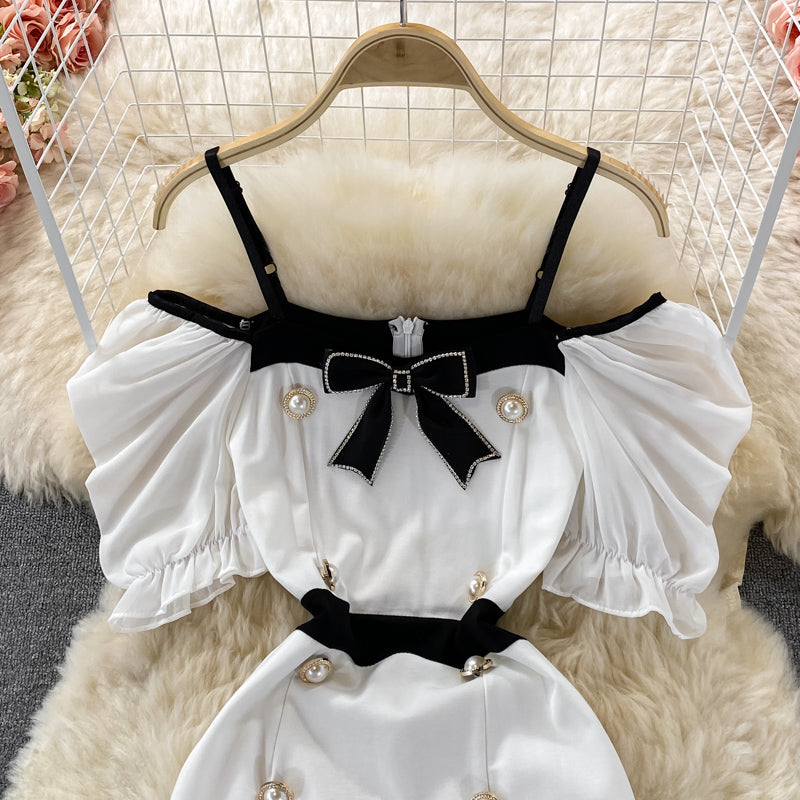 Robe croisée à épaules dénudées, fendue sur les hanches, robe portefeuille 2984