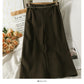 Korean high waist slim chain belt versatile split one-step skirt  2580