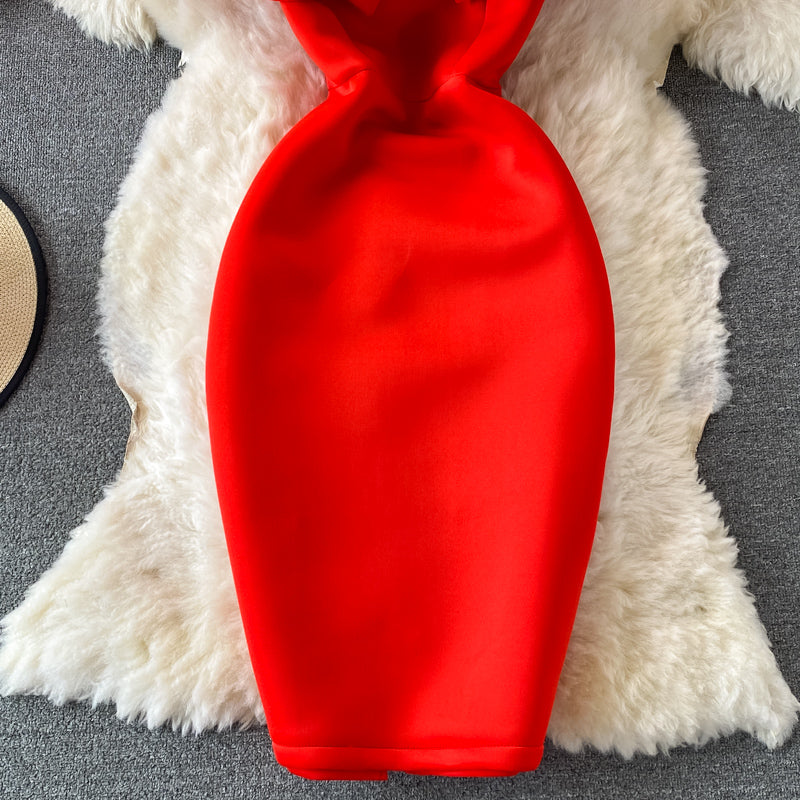 Robe-jupe portefeuille slim avec nœud 2740