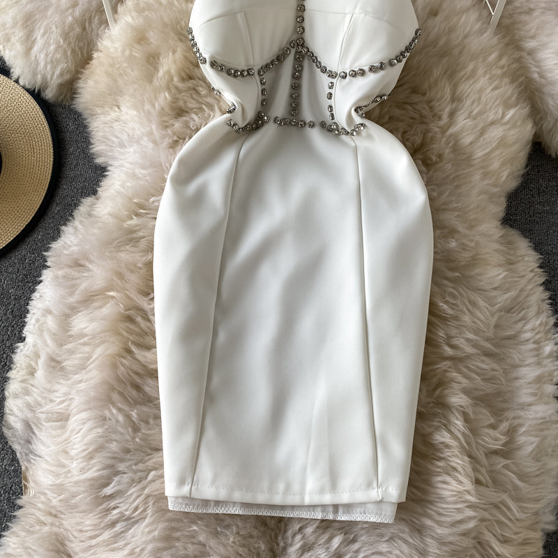 Celebrity temperament slim bodice suspender skirt  2792