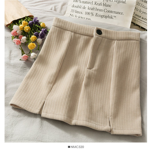 Vintage chenille light proof split A-line skirt  2669