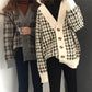 New style, blue sky and white cloud sweater, student loose cardigan  1423