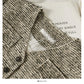 Hong Kong Vintage Tweed Streifen Kurzer schmaler schmaler Mantel 2100