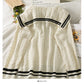 Autumn color matching striped bow Lapel sweater for women  1872