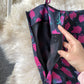 Slim temperament open back suspender Floral Dress  3422