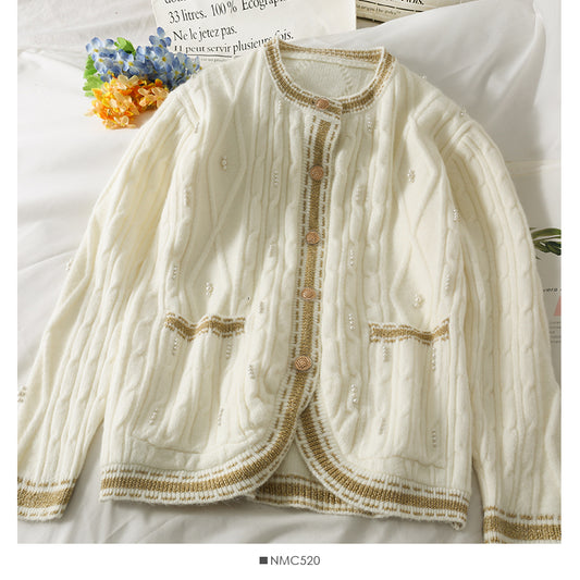 Diamond check long sleeve sweater  1765