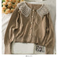 Women's autumn loose and thin long sleeved cardigan sweater  1781