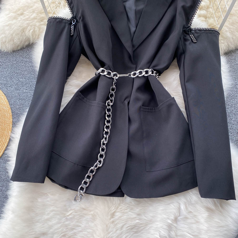 Off shoulder suit coat female  1502
