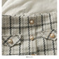 Hong Kong style retro high waist thin tweed skirt  2525