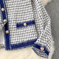 Vintage tweed small fragrance coat with denim design  1561