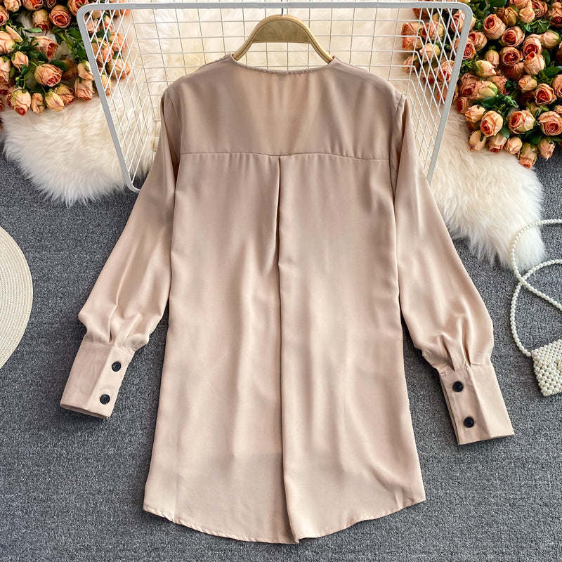 Coat fashion Lantern Sleeve foreign style single breasted top  1670