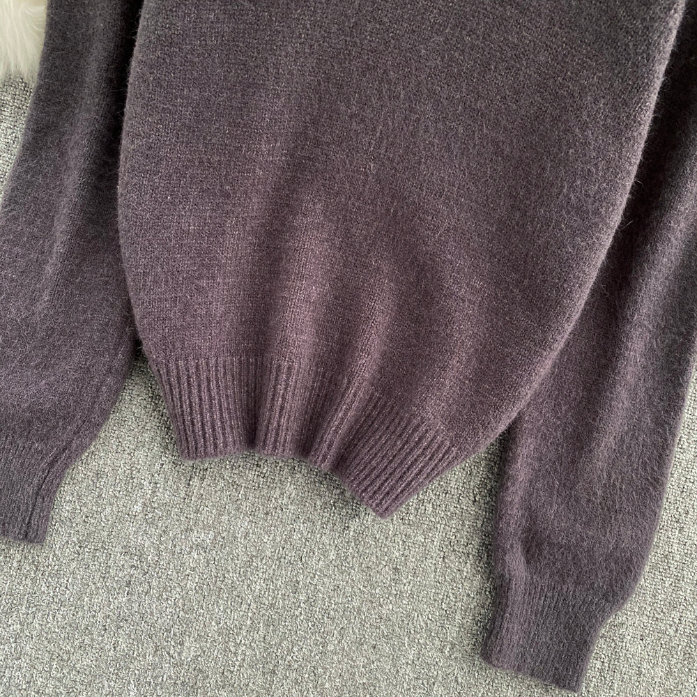 Lazy sweater female design sense  1617