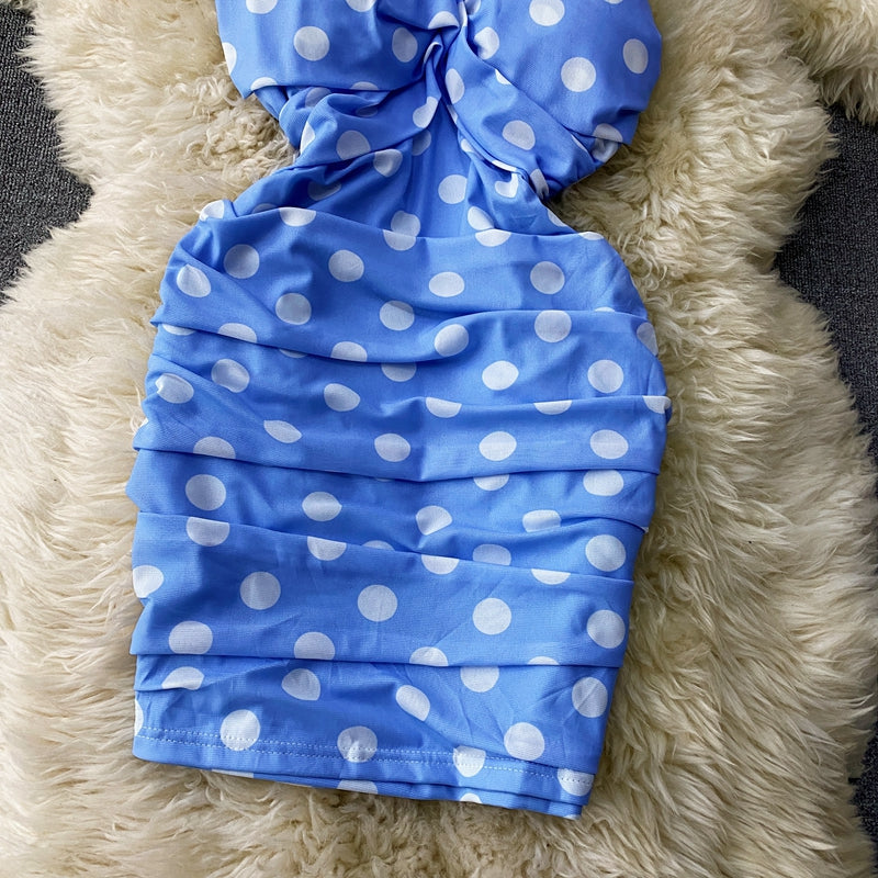 French light cooked Hepburn storm point Strapless suspender Hip Wrap Skirt  3411