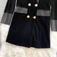 High end goddess suit collar velvet dress  1534