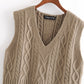 Autumn knitting vest vest for women  1354